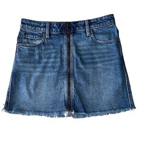 Free People / We the Free “Zip it Up” Front Denim Mini Skirt - 26
